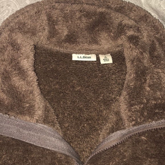 Like New L.L. Bean Fuzzy Quarter Zip - Picture 3 of 5